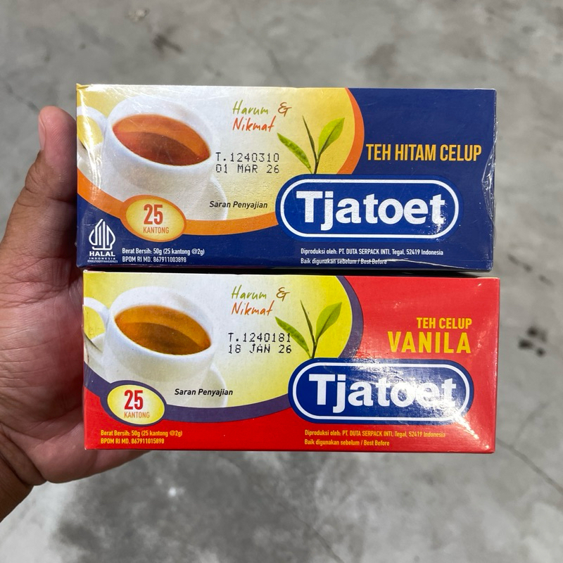 

Teh Tjatoet Teh Celup Vanila Teh Hitam Isi 25 pcs