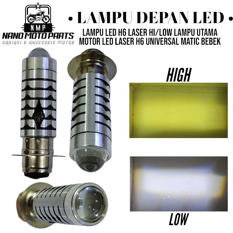 Lampu Depan LED H6 Lampu Utama LED H6 Laser 2Pcs AC/DC Supra X 125 Vario Old Jupiter Z