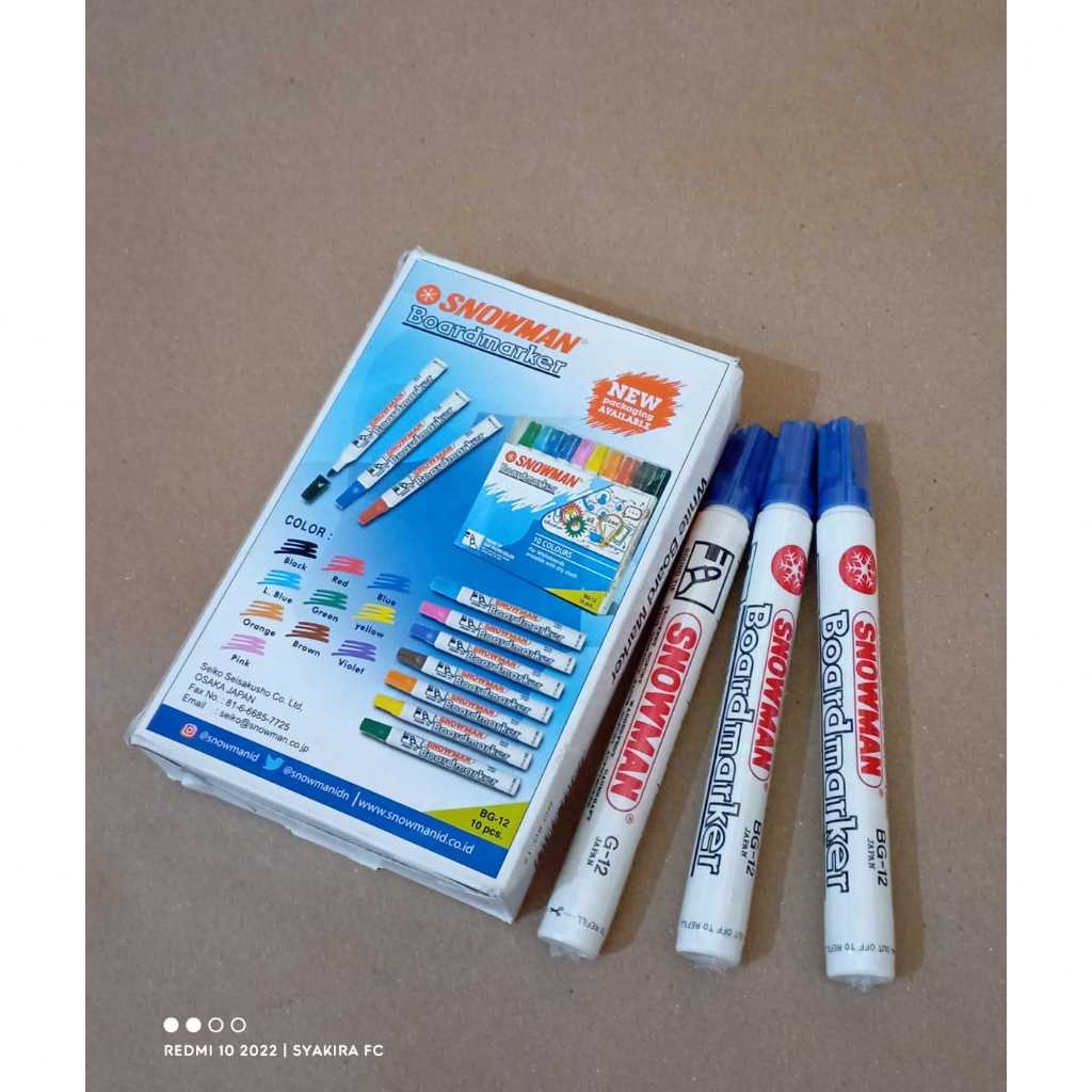 

SPIDOL SNOWMAN BOARD MAKER BIRU 1 PACK