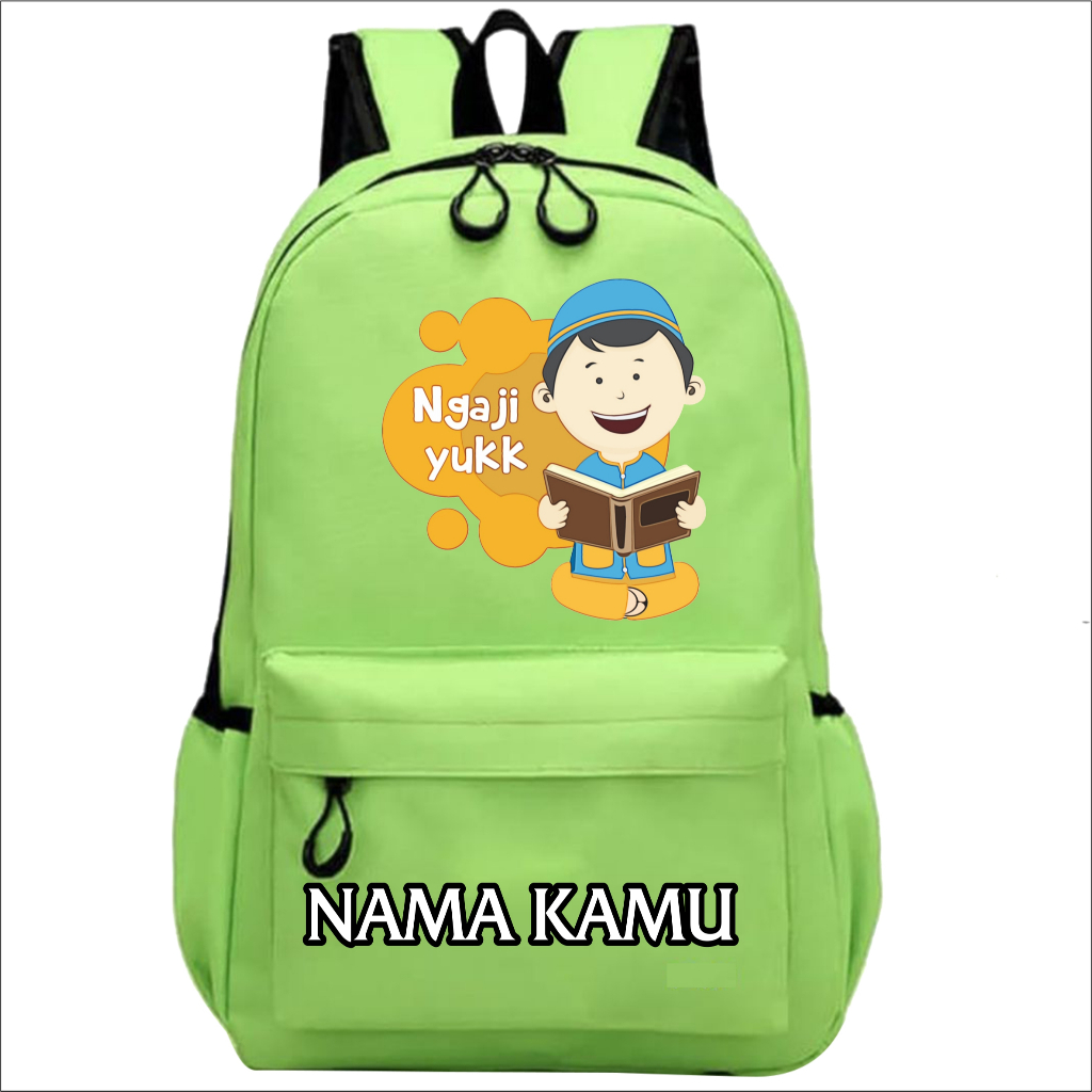 Tas Ransel Punggung Anak Sekolah Motif Ngaji Anak Laki-laki