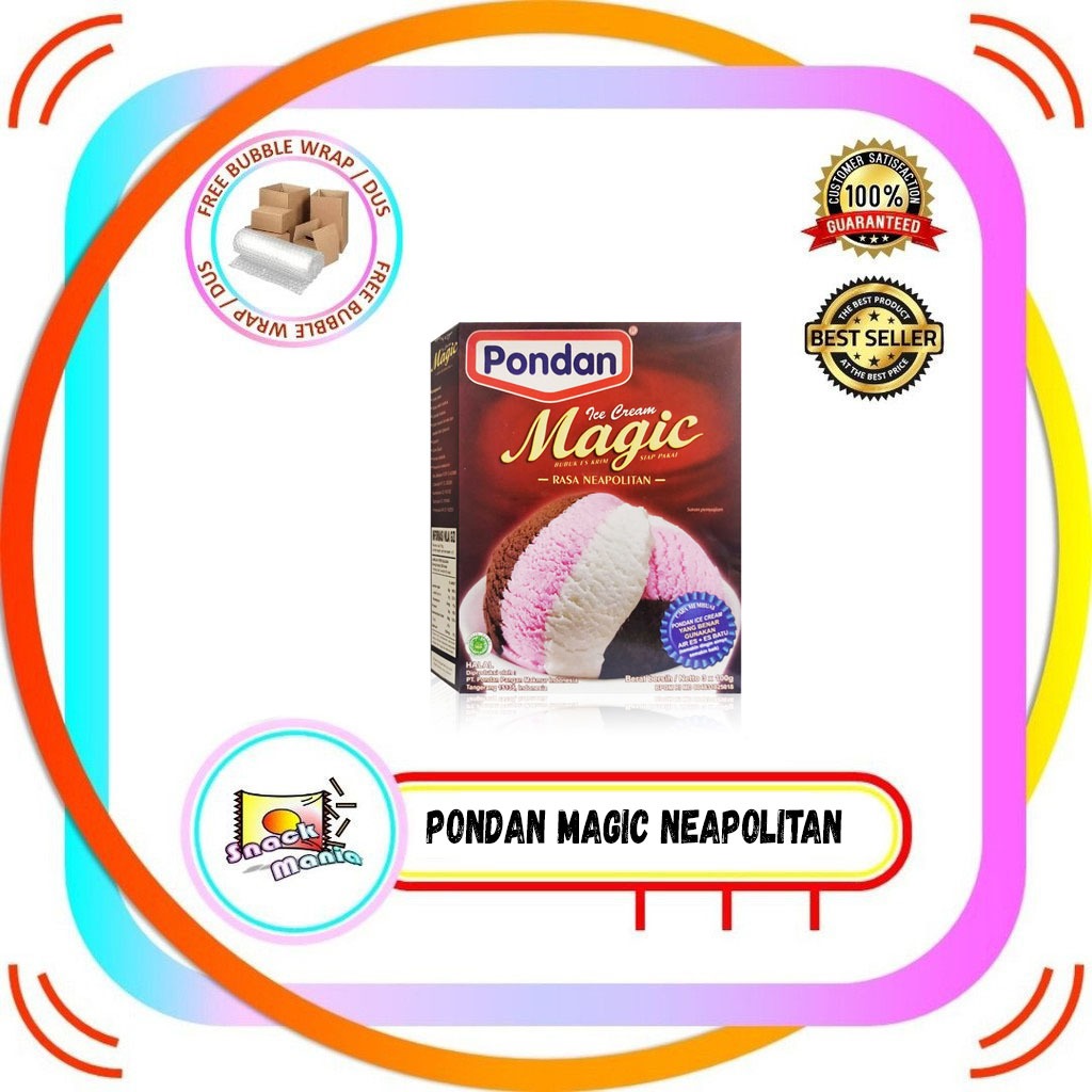 

Pondan Magic Ice Cream Mix Neapolitan 300 gr 3 Rasa