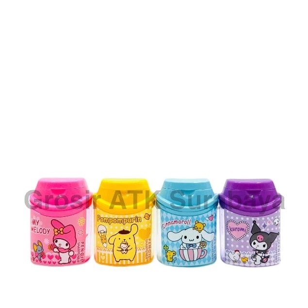 

( DAPAT 1 BUAH ) RAUTAN SANRIO 7048 / Orotan Sharpener Pensil Anak Sanrio Cinnamoroll My Melody Kuromi Pompompurin