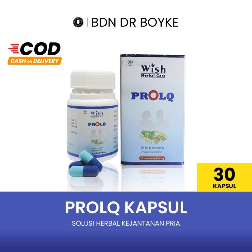 Gigikbunga Wish Prolq Kapsul Pria Dewasa - Multivitamin 30 Kapsul- By Boyke - Herbal Halal Bpom