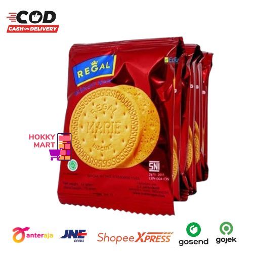 

[ HOKKY ] Biscuit Marie Regal Renceng isi 10 x 12gr Biskuit Marie Regal Rasa Susu Snack Cemilan Halal