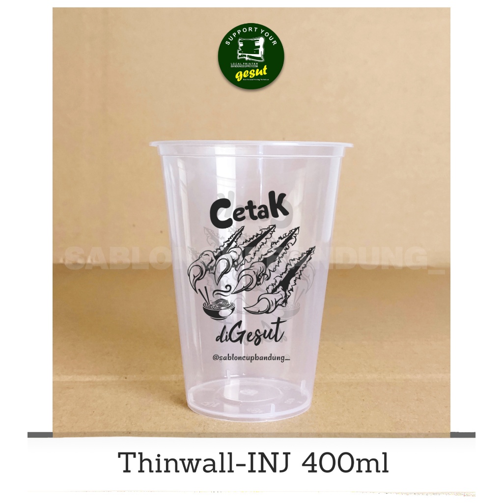 CUP PP INJECTION 400Ml 14Oz-16Oz Cup Sablon