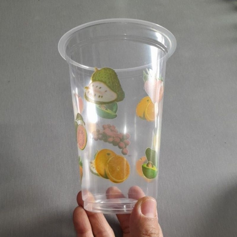 CUP GELAS STARINDO GAMBAR BUAH