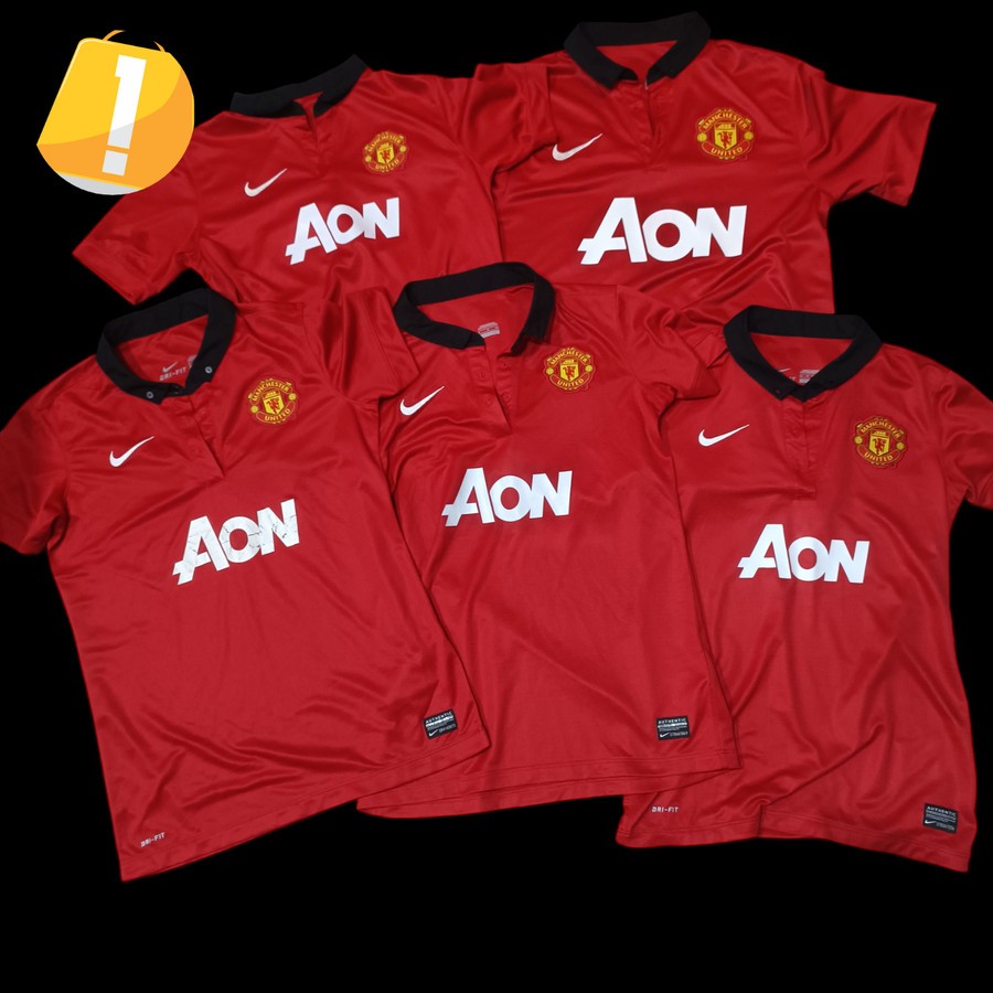 SET OF 5 JERSEY HOME WAYNE ROONEY PAUL SCHOLES RIO FERDINAND RYAN GIGGS MANCHESTER UNITED SEASON 201