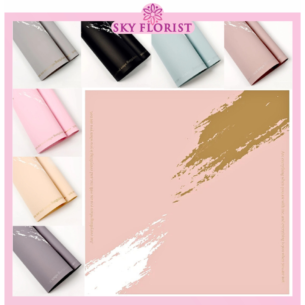 

Kertas Bunga Buket Cellophane Full Color Solid Flower Wrapping Cellophane Paper KB6060