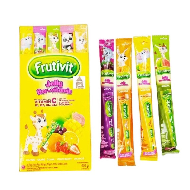 

FRUTIVIT JELLY VITAMIN C ISI 20 PCS JELI CEMILAN ANAK RASA BUAH 20gr GROSIR MURAH MAYORA