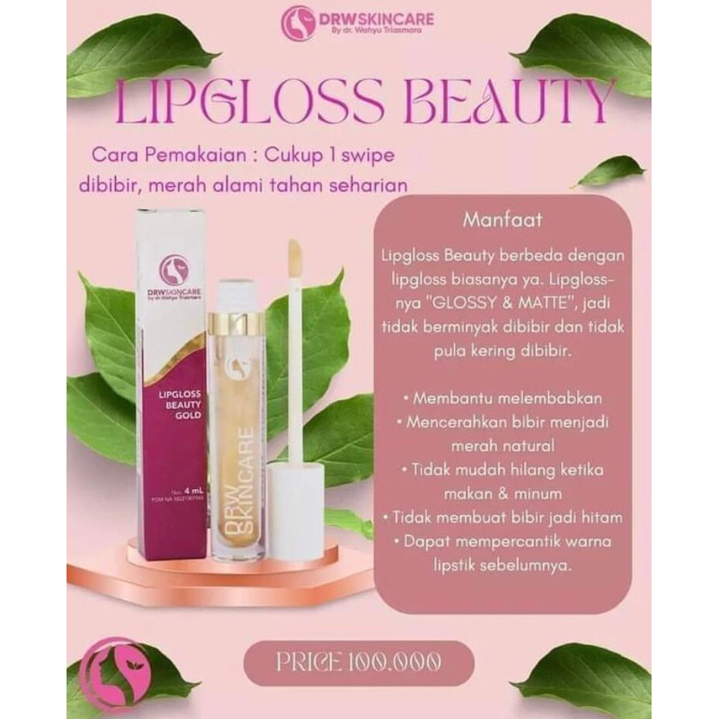 DRW Skincare Lipgloss Beauty Gold & Lipgloss Beauty Pink