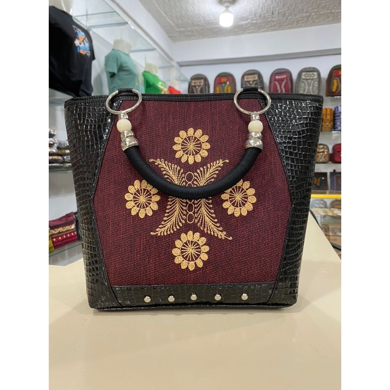 tas ibu kulit bordir pintu aceh