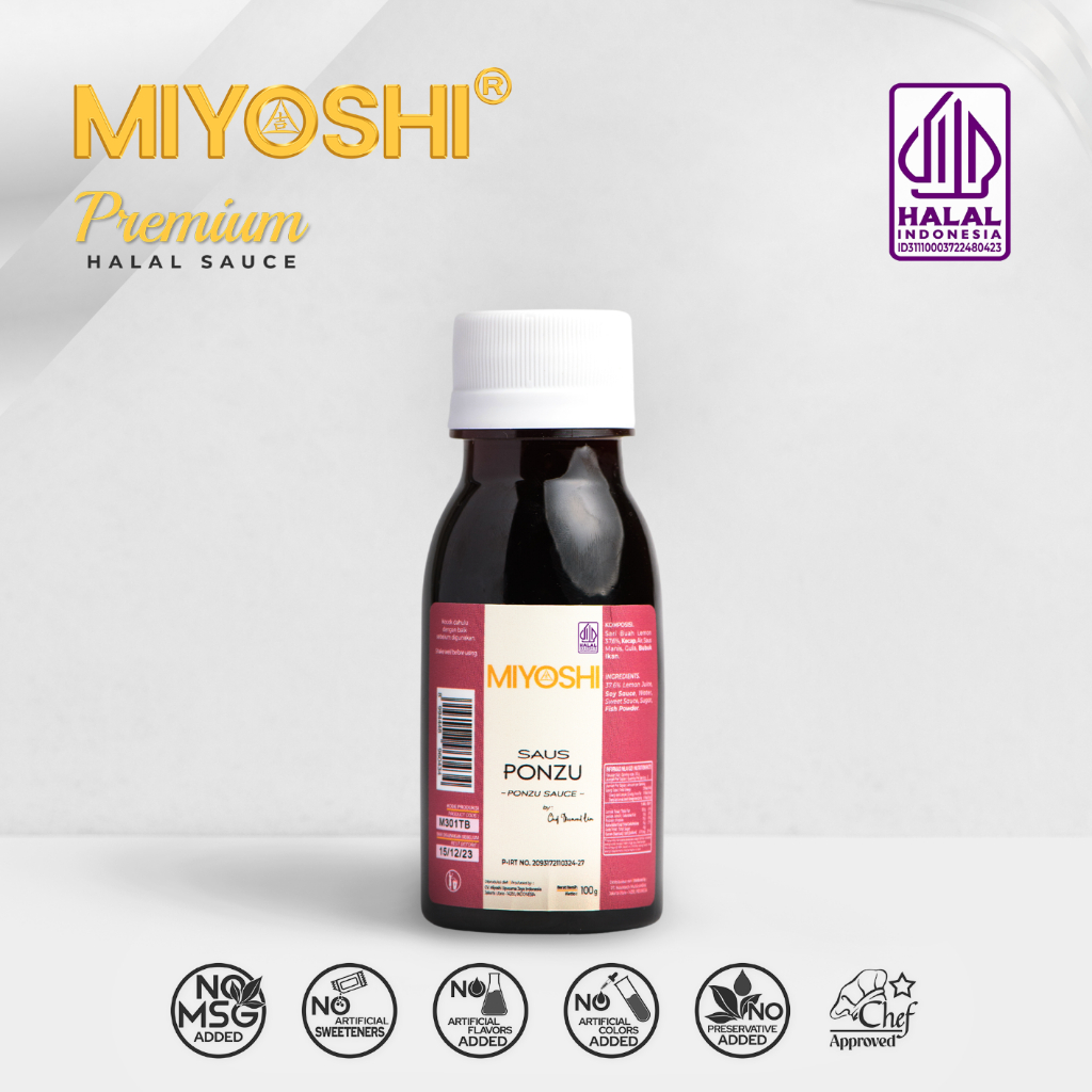 

Miyoshi Saus Jepang Ponzu Sauce 100g - Tanpa penguat rasa tambahan - Saos Cocolan / Dipping Sauce / Halal - Saus untuk Ikan, Salmon, Dori, Kepiting, Tuna, Fish, Seafood - Bumbu Instan