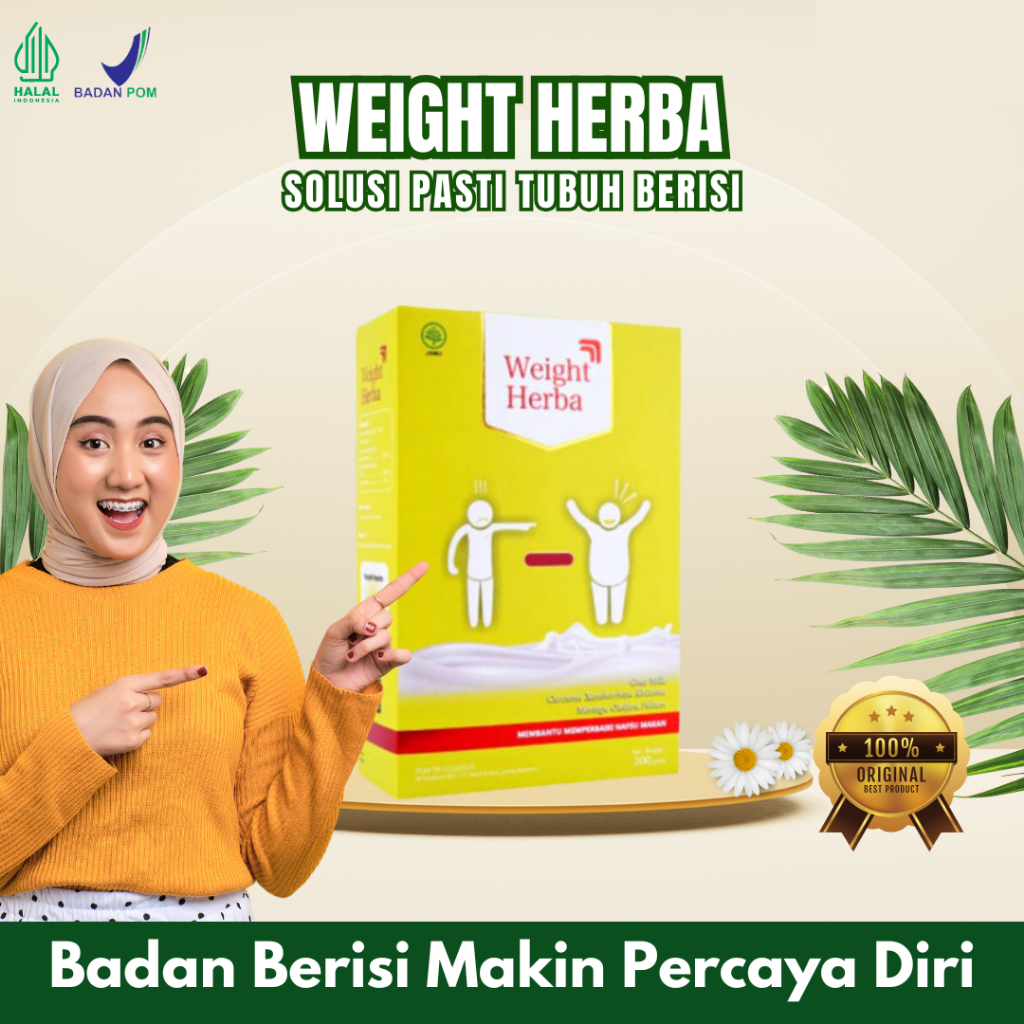 

Weight Herba Susu Penambah Berat Badan & Nafsu Makan Kualitas Tinggi Original 1 Box - Isi 200 Gram