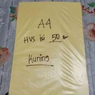 

Kertas HVS A4 Warna Kuning Eceran Isi 50 Lembar / Paper Fotocopy