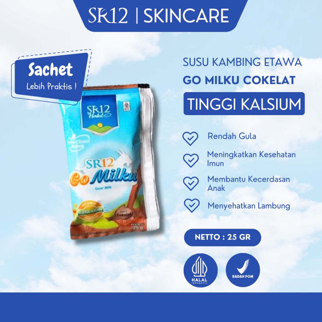 

SR12 Susu Go Milku Sachet Rasa Coklat Susu Kambibg Etawa Gomilku Meningkatkan Kesehatan Tulang BPOM