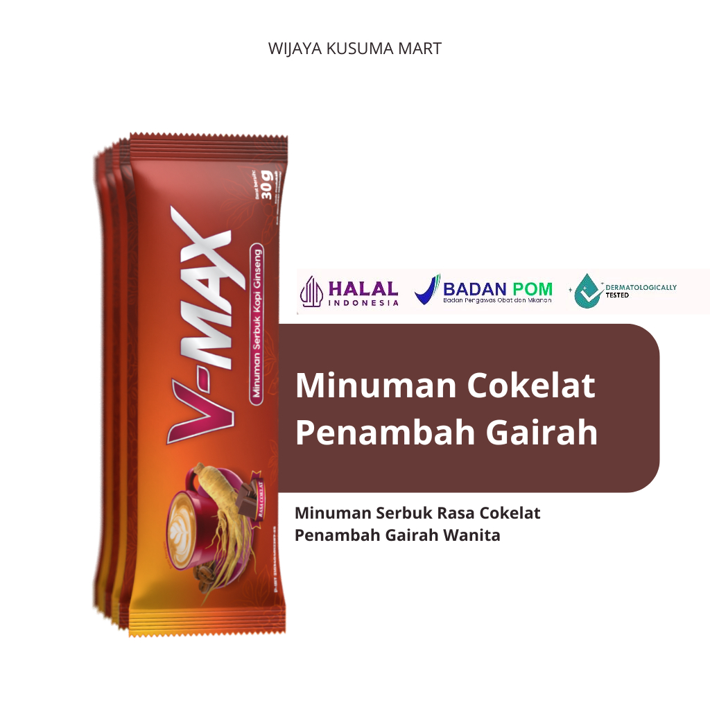 

Vmax Minuman Cokelat Perangsan wanita Kemasan 1 Sachet