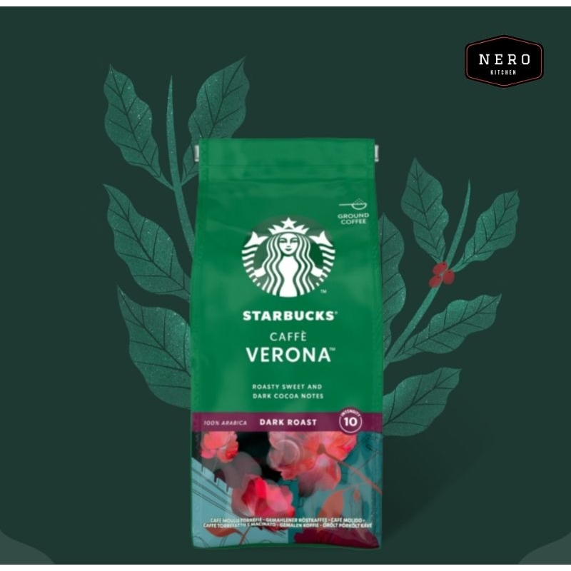 Starbucks Caffe Verona 200gr Dark Roast Coffee / Kopi Arabica Dark Roast / Kopi Bubuk Starbucks