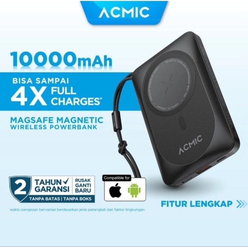 ACMIC MAGSAFE 10000 mAh Powerbank Wireless