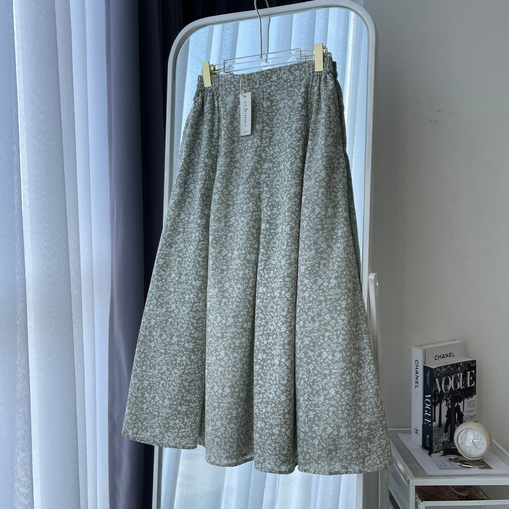 Eclemix Skirt Arin | Rok Wanita A-line Motif Vintage