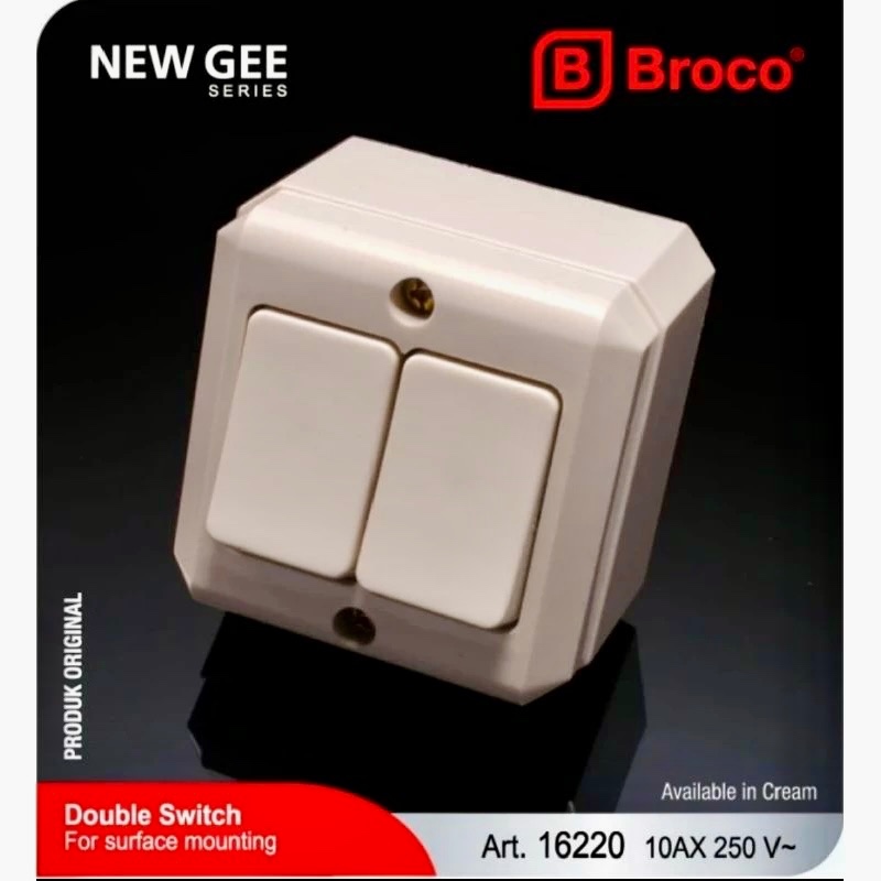 Broco OB Saklar Seri / Saklar Double OB Broco / Broco 16220