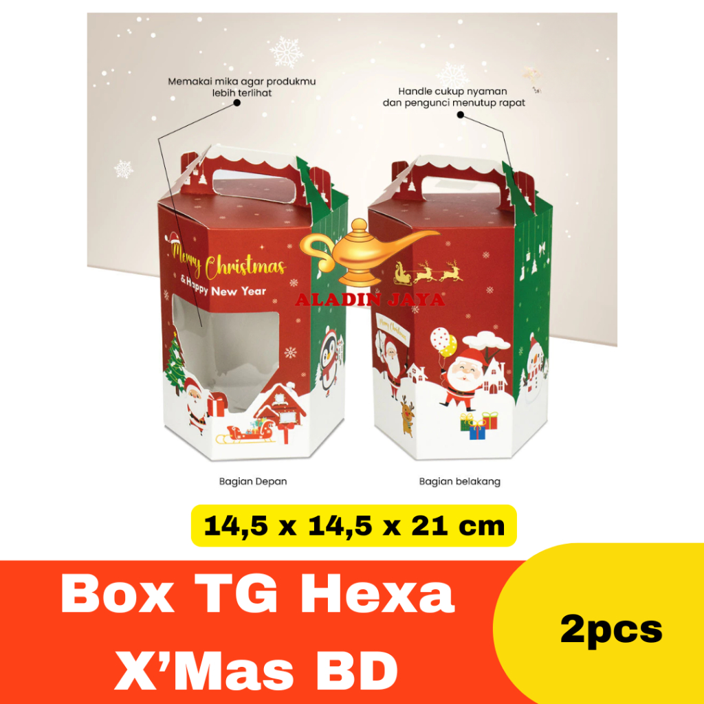

Box Natal | Box TG Hexa X'Mas BD 14,5x14,5x21cm | 2pcs