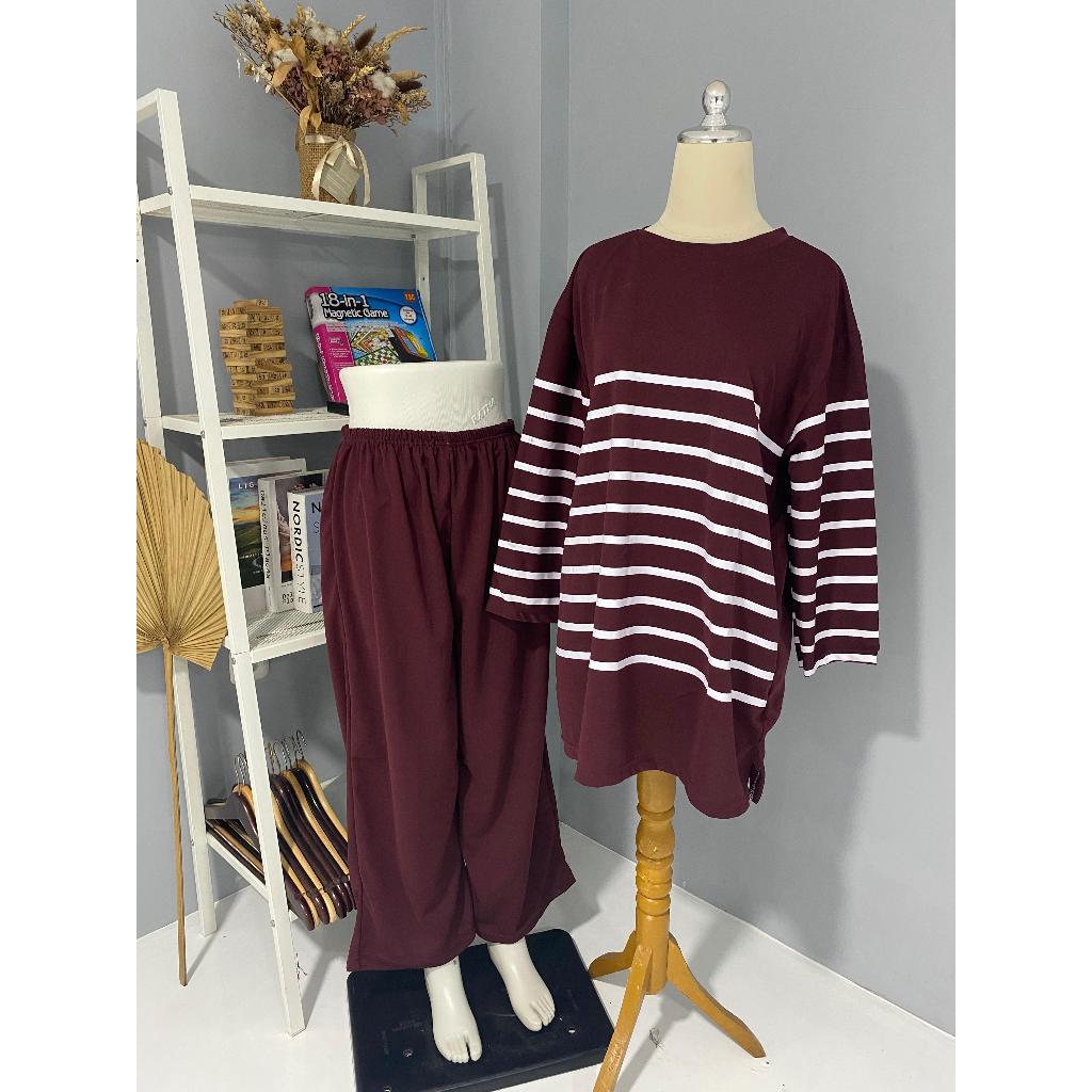 SETELAN WANITA SALUR KOMBINASI VOXY LD 120 / ONE SET KEKINIAN TERBARU