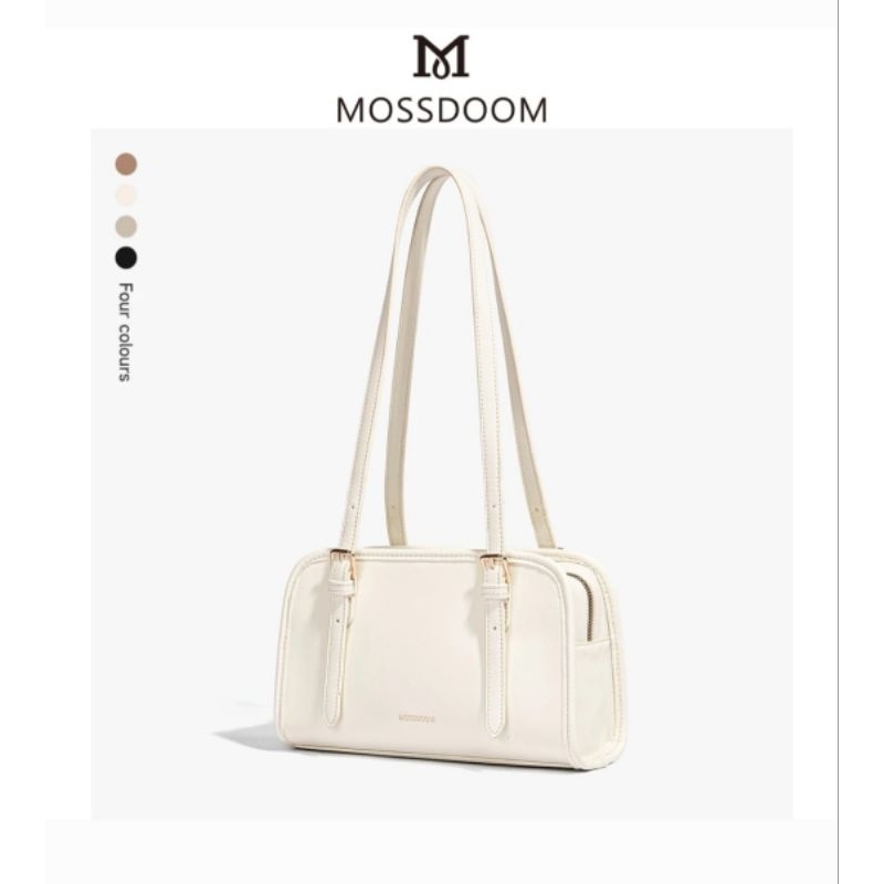 MOSSDOOM Tas Wanita Renee Bag Tas Bahu Sederhana Tas Tangan Fashion WARNA PUTIH (BARANG BARU DIBELI 