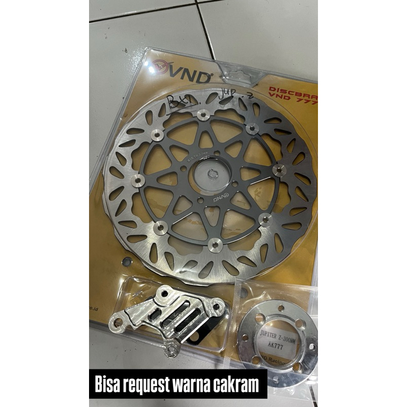 disc piringan cakram VND set adaptor dan breket braket dudukan kaliper PNp untuk satria 2tak hiu lum