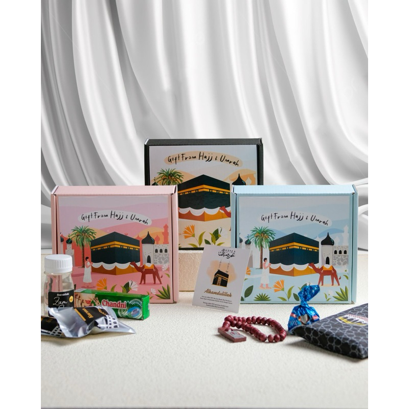 

Paket Mina Box Premium Hampers Sajadah Oleh-Oleh Haji Umroh