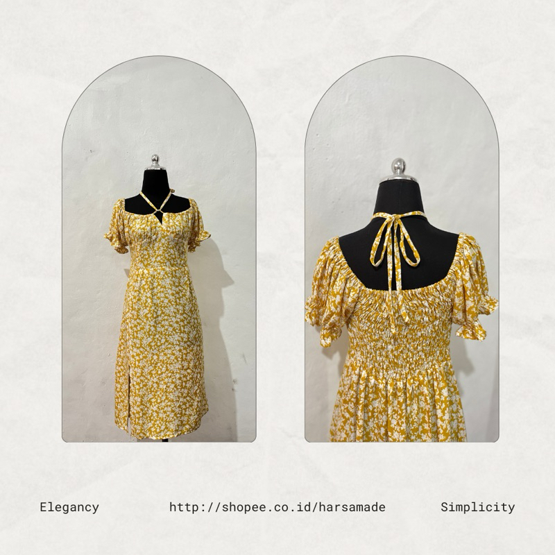 Daisy Dress/Midi Dress/Dress Korea/Dress Aesthetic/Dress Musim Panas/Dress Bunga