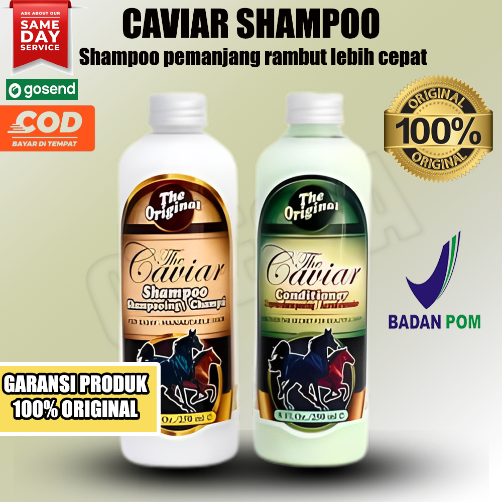 The Caviar Shampoo Conditioner Caviar Ori BPOM Shampo Kuda Pemanjang Penumbuh Rambut  Original BPOM
