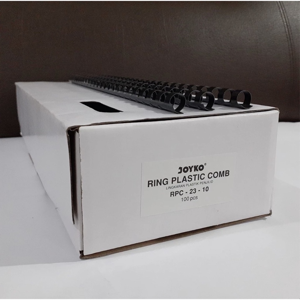 

jilid spiral plastik Joyko Spiral Plastik RPC-23-10 F4 23 Lubang (10 mm) - Hitamper isi 100 pcs 1 box