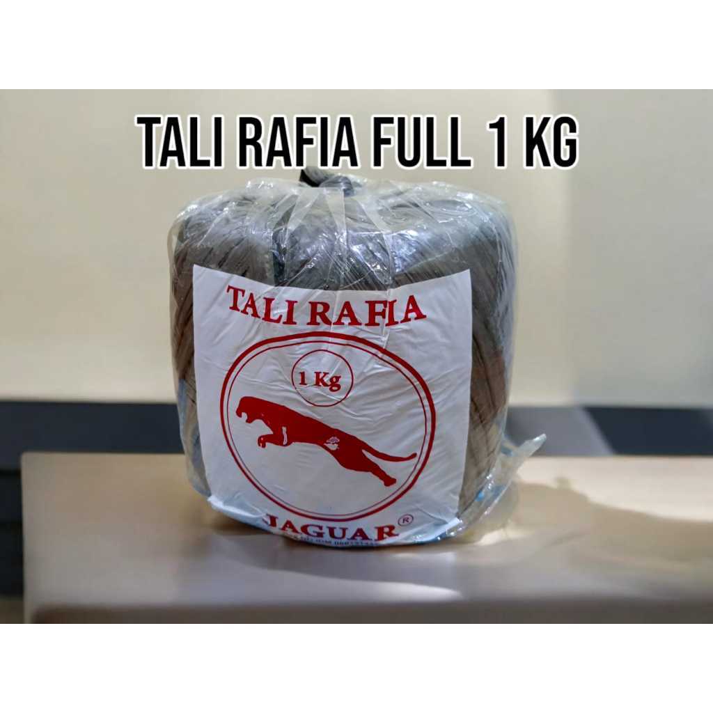 

Tali rafia plastik hitam tebal jaguar 1kg full Tali rafia 1kg jaguar