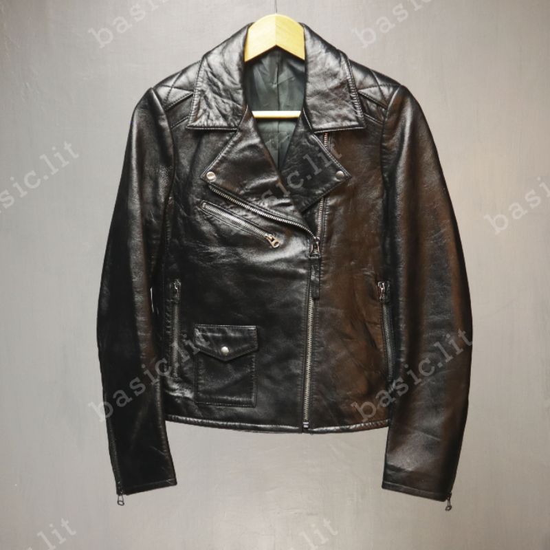 Gleigh ramones biker leather jacket second preloved