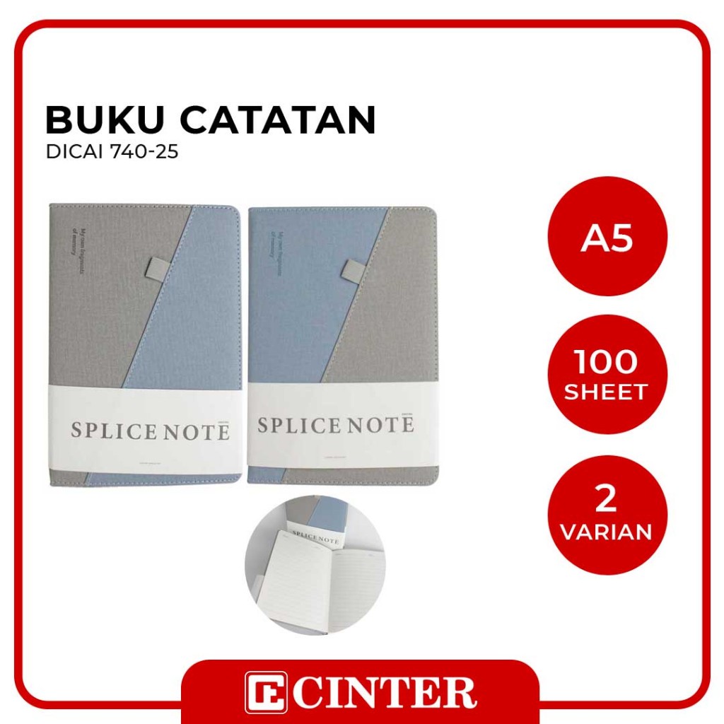 

DICAI - BUKU AGENDA KAIN/ BUKU CATATAN / BUKU NOTEBOOK A5 740-25 SPLICE NOTE