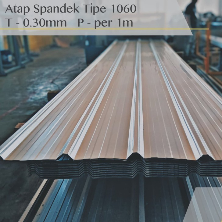 Atap Spandek 0.30 mm Galvalum Zincalum SUPRADEK 0.30 BAHAN SNI 1060 bjls /mtr