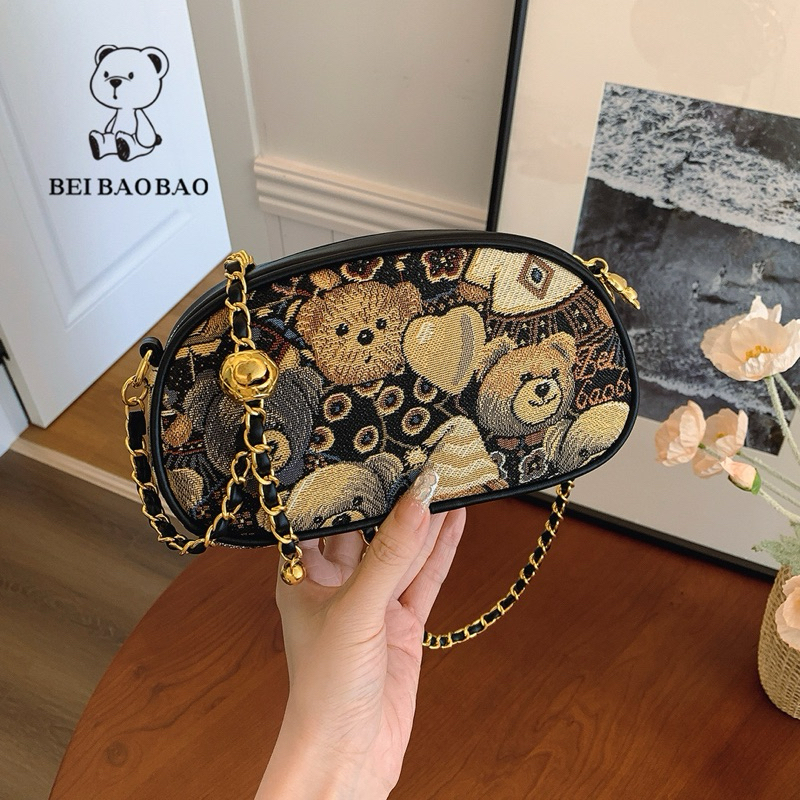 8343 TAS SELEMPANG MINI BEAR PANDA / BEIBAOBAO FASHION BAG