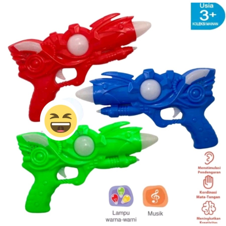 MAINAN PISTOL ANAK LAMPU DAN SUARA - ST 2431