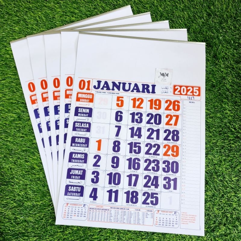 

KALENDER KERJA ANGKA STANDAR TAHUN 2025 UKURAN ( 38×54CM ) KALENDER TERBARU 2025