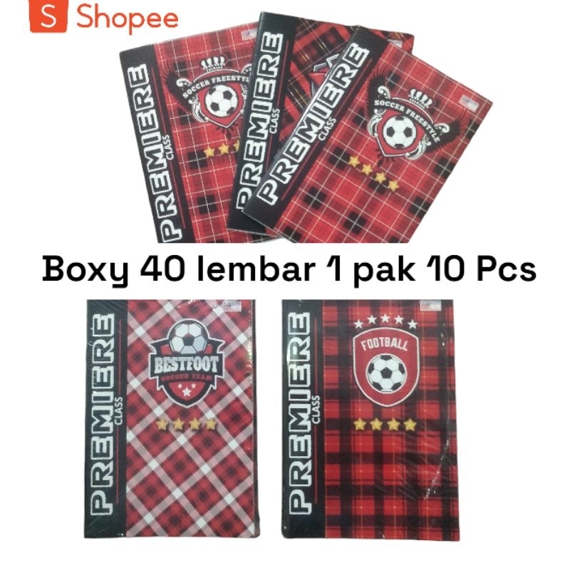 

buku tulis boxy 40 lembar isi 10 buku / buku boxy motif campus per pak 10 buku