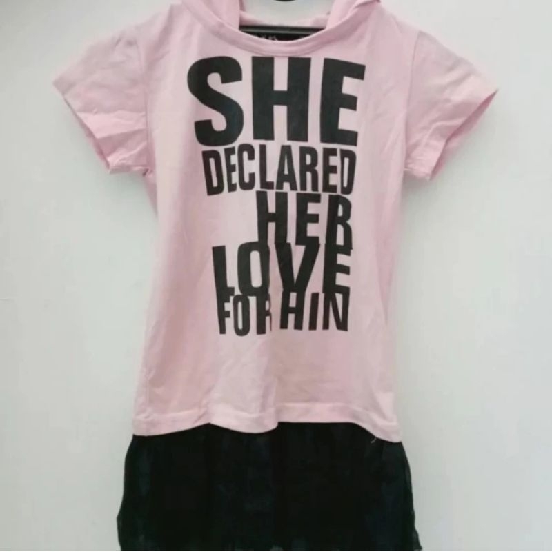 preloved atasan anak perempuan hoodie pink blouse second