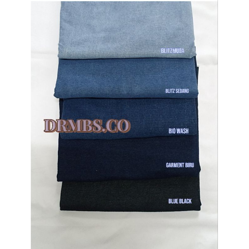 KAIN JEANS DENIM NON STRETCH TEBAL TIDAK MELAR BAHAN TEBAL