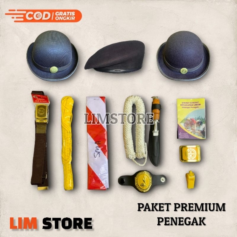 Paket Premium Penegak Alat Atribut Pramuka SMA Putra Putri