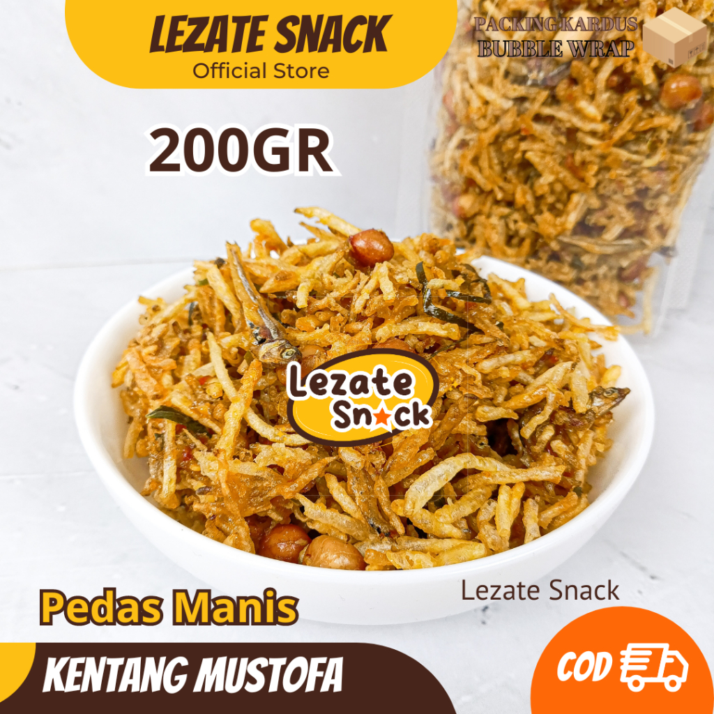 

Kering Kentang Mustofa Pedas Manis Daun Jeruk 200gr Murah Enak Renyah / Klengkam Solo Kering Kentang Balado Mustofa Teri Kacang