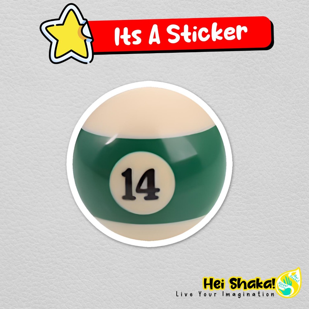 

Stiker 14 Ball Sticker Vinyl Bola Billiard Bahan Anti Air