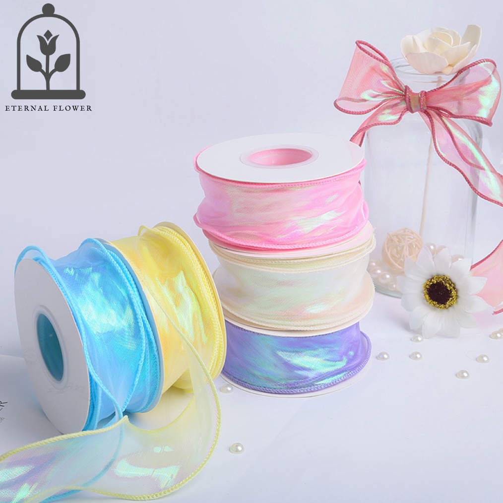 

1ROLL Pita RionKoreaHOLOGRAM Glossy Mengkilat Kado Dekorasi Hampers Bouquet Lebar 4cm Panjang 9meter Fish Tail Colourful Cantik rah Kerajinan Tangan