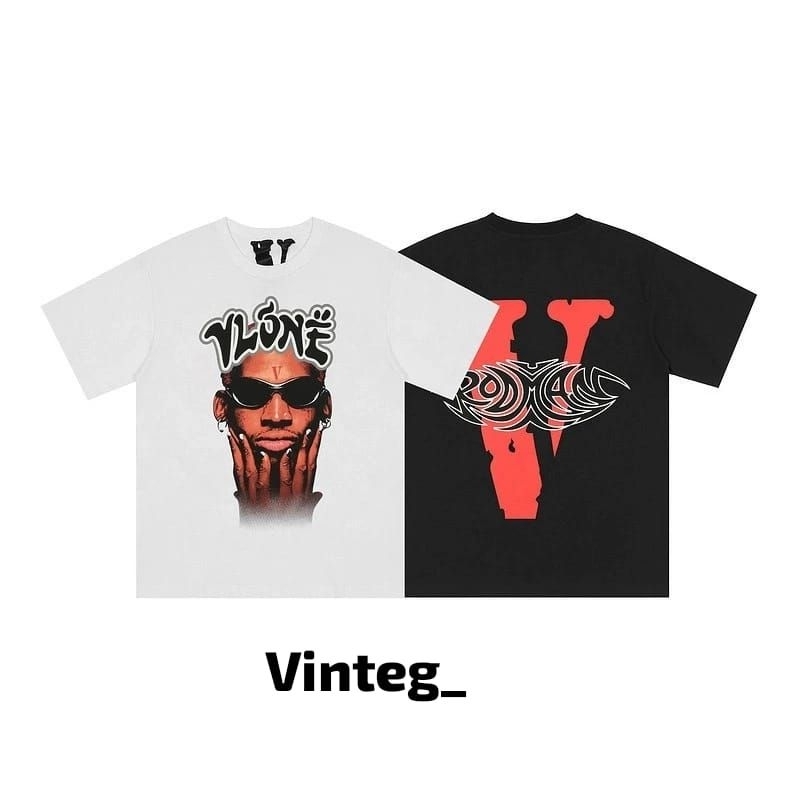 Kaos T-shirt Vlone Rodman Premium Black and White