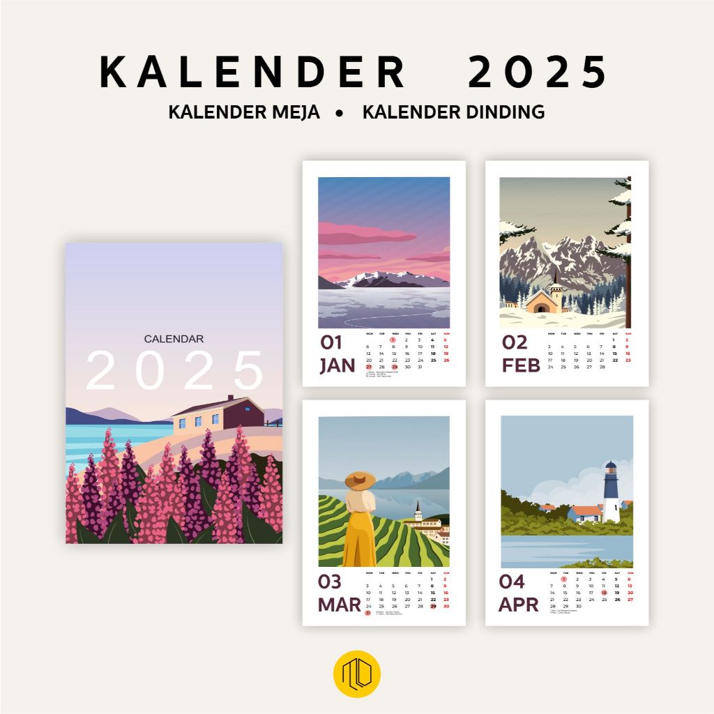 

Kalender 2025 Motif Pemandangan Aesthetic / Kalender Dinding 2025 / Kalender Meja 2025 / Kalender 2025 Motif Pemandangan Pantai / Kalender 2025 Motif Laut / Kalender 2025 Motif Musim Aesthetic