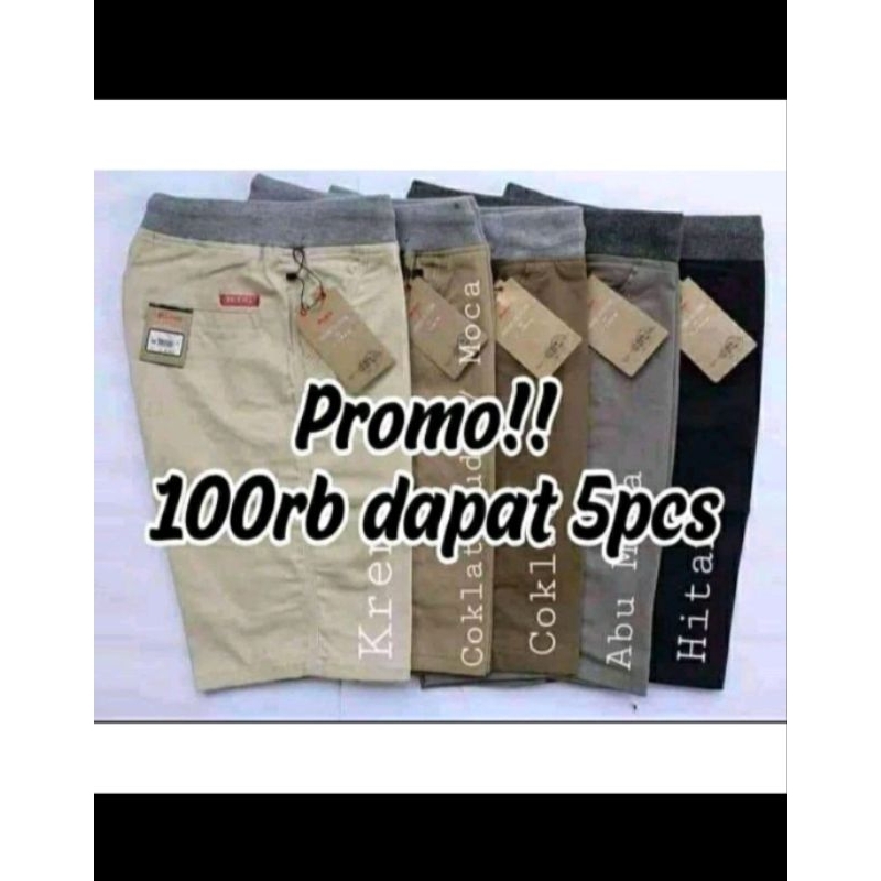 PROMO CELANA PENDEK PRIA DEWASA CHINOS  100rb dapat 5