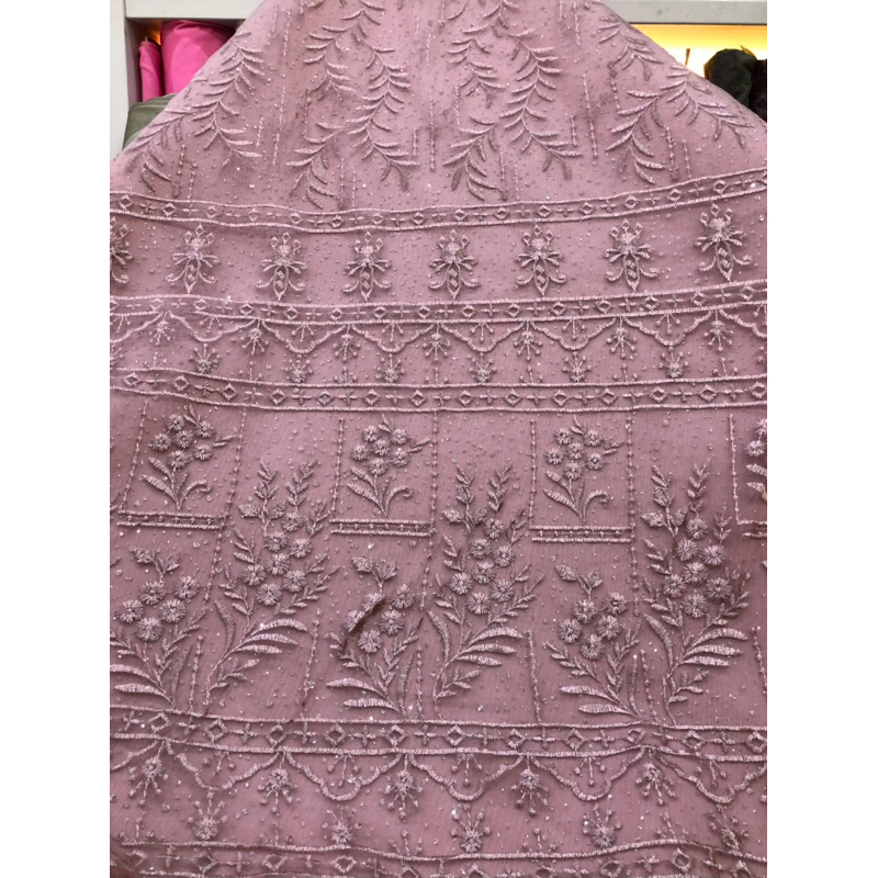 Canries Embroidery Sapto Tulle